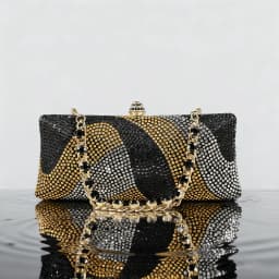 Festive Elegance Spot Goods Dazzling Heels and Chic Long Bag Clutch Perfect Combination Of Shoes And Bag for Special Occasions