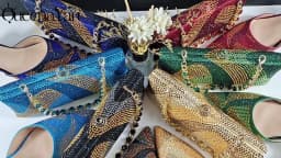 Festive Elegance Spot Goods Dazzling Heels and Chic Long Bag Clutch Perfect Combination Of Shoes And Bag for Special Occasions