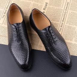 Men's Italian Oxford Pointed Toe Grid Pattern Dress Shoes Luxury Wedding | Chaussures Homme de Luxe | 명품신발 | Sapatos Masculinos