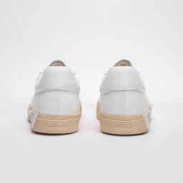 CHCH Women's Casual Shoes 2024 New Simple White Lace up Cow Leather Flat Shoes Comfortable Walking Shoes