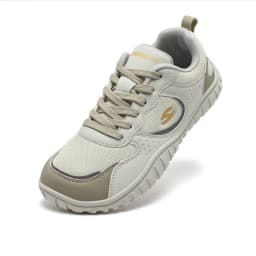 HOBIBEAR Unisex Wide Toe Sneakers Comfortable Walking Shoes Lace Up Outdoor Travel Breathable Running Sneakers