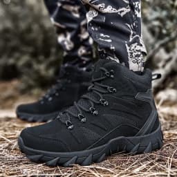 Men Boots Outdoor Combat Ankle Boot Tactical Boots for Man Anti-Slip Motocycle Boots Climbing Hiking Shoes Size 39-46
