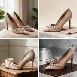 【Measure Your Feet Length Before Order】Women Stiletto Thin High Heel Pumps Rivet Pointy Toe Fashion Party Dress Shoes 120-CHC-33