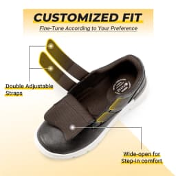 Fitville Men'S Leather Shoes Wide Walking Shoes Water-Repellent Slip On Comfort Casual Dress Sneaker For Diabetic Swollen Feet
