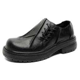 large size mens fashion platform shoes black stylish original leather shoe punk rock dress designer sneakers breathable footwear