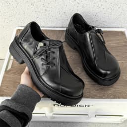 large size mens fashion platform shoes black stylish original leather shoe punk rock dress designer sneakers breathable footwear