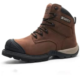 High-Quality Work Boots Men Composite Shoes Genuine Leather Indestructible Shoes Puncture-Proof Safety Shoes Men Boots Security