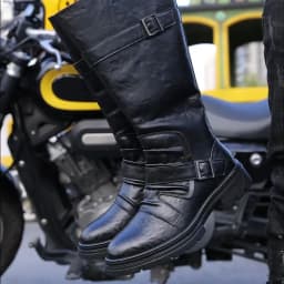 Men's Fashion Motorcycle Boots British Style High-Top Comfortable Soft-Soled Men's Footwear Trendy And Stylish-C1309