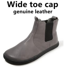 Barefoot Leather Boots With Wool Linning Inside For Women man Zero Drop Wider Toes Box
