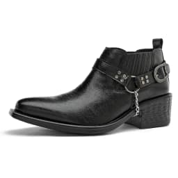 Men Genuine Leather High Heel Height Increase Formal Dress Boots Wedding Banquet Business Comfortable Elevator Cuban Heel Shoes