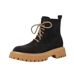 SmallHut Trend 2026 New Spring Autumn Cow Suede Women Ankle Boots Cross Strap Ladies Yellow Chocolate Round Toe Platform Boots