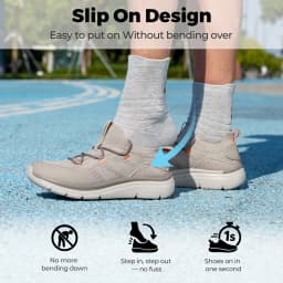 Fittington Wide Toe Walking Shoes Breathable Casual Running Shoes for Men Trainer Jogging Footwear Arch Support Foot Pain Relief