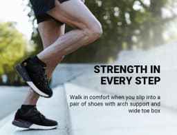 Fittington Extra Wide Walking Shoes For Men Breathable Large Size Non-slip Sport Sneakers For Flat Feet Heel Pain Relief