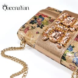 QSGFC Italian Sandals and Bags Matching Set 2025 Women Heel Party for Rose Gold Colour Wedding Bigger Size Thick Heel Shoes