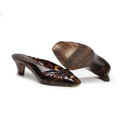 Women Transparent Jelly Mule Heels Peep Toe Clear Kitten Heel Slide Sandals Waterproof Slip On Jelly Shoes Casual Summer