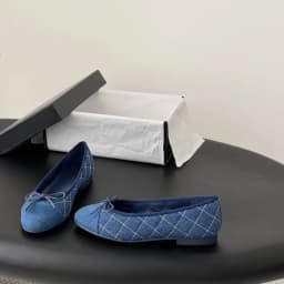 High Color scheme Ballet Flats Women Spring Autumn Denim Blazer Leather Bow Round Toe Comfortable Shoes Women ballet shoes