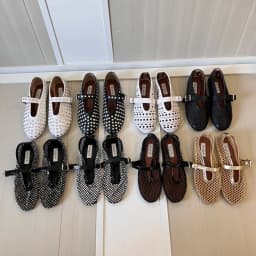 Women Hollow Out Cutout Mary Jane Flats Buckle Strap Breathable Leather Casual Slip On Walking Daily Shoes
