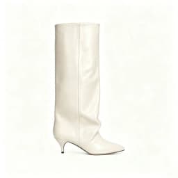 New Autumn and Winter Pointed Low Heel Knee High Women's Boots, Fashionable and Versatile Women's Mid Top Boots