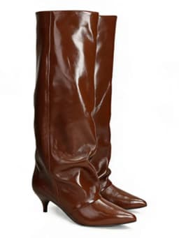 New Autumn and Winter Pointed Low Heel Knee High Women's Boots, Fashionable and Versatile Women's Mid Top Boots