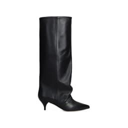 New Autumn and Winter Pointed Low Heel Knee High Women's Boots, Fashionable and Versatile Women's Mid Top Boots
