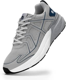 FitVille Men's Extra Wide Width Walking Athletic Sneakers, Non-Slip Gym Workout Shoes Featuring Thicker Cushioning & Bouncy Support, Comfort Footwear for Wide Feet & Sore Feet