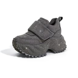 8.5CM Women Full Diamond Thick Soled Casual Shoes New Autumn Bling Rhinestone Chunky Sneakers High Platform Walking Sports Shoes