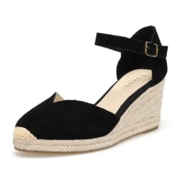 Wedge Heel Shoes Genuine Leather Women's Sandals with Ankle-wrap and 5-8cm for Ladies