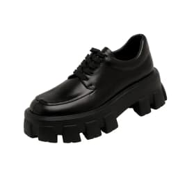 Genuine Leather Loafers Height-increasing Thick-Soled Plus-Size Women's Shoes Autumn British-Style Lace-up Small Leather Shoes