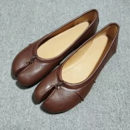 Genuine Leather Split Tabi Toe Ballet Flats Women Chinese Knot Soft Slip On Flat Walking Shoes