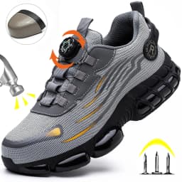 Comfortable Men's Safety Shoes Durable Men's Work Shoes Anti Smash Puncture Proof Factory Grade Outdoor Construction Footwear