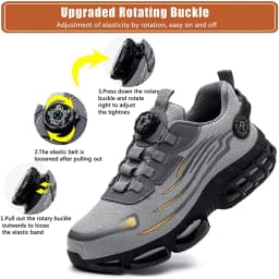 Comfortable Men's Safety Shoes Durable Men's Work Shoes Anti Smash Puncture Proof Factory Grade Outdoor Construction Footwear