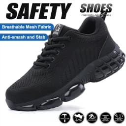Comfortable Men's Safety Shoes Durable Men's Work Shoes Anti Smash Puncture Proof Factory Grade Outdoor Construction Footwear