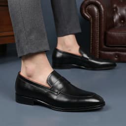 Men Loafer Casual Shoes Calf Leather Waterproofing Materials Formal Dress Shoes Oxfords for Men