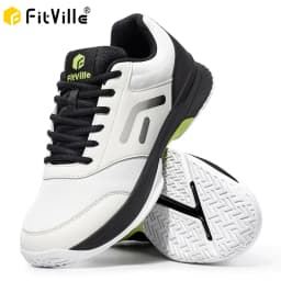 FitVille Men'S Extra Wide Pickleball & Table Tennis Shoes, Comfort Cushioned Hard Court Casual Sneakers Suitable For Baseball