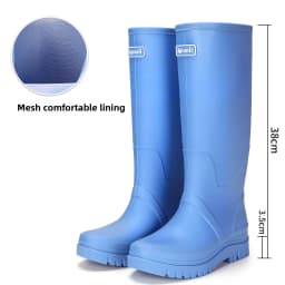 Rain Shoes Women's New Fashion High Tube Water Shoes Outdoor Hiking Non-slip Rain Boots Rubber Shoes Wear-resistant Water Boots