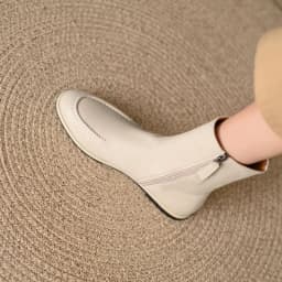 MORAZORA Size 34-43 Flat Boots Women's Genuine Leather Ankle Boots Round Toe Zipper Autumn Winter Fashion Booties Ladies Shoes