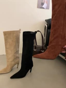 Eilyken 2026 New Winter Punk Pointed Toe Knee High Women Boots Thin Heels Shoes Female Vintage Long Booties Zapatos De Muje