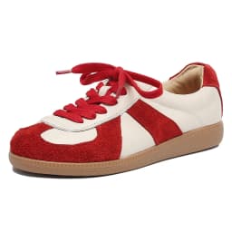 NEW TREND 2026 Fashion Spring Autumn Cow Suede Women Sneakers Splicing Ladies Cross Strap Platform Green Red Brown Casual Shoes