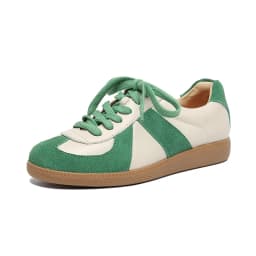NEW TREND 2026 Fashion Spring Autumn Cow Suede Women Sneakers Splicing Ladies Cross Strap Platform Green Red Brown Casual Shoes