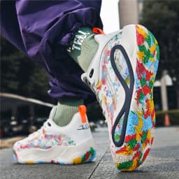 Men's Basketball Shoes Breathable Cushioning Non-Slip Wearable Runing Shoes Gym Training Athletic Basketball Sneakers for Women