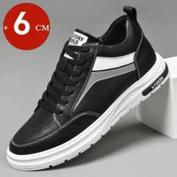 Elevator Shoes Men Heightening Shoes Genuine Leather Height Increase 6-8-10cm Lifting Man Height Increasing Mens Casual Sneakers