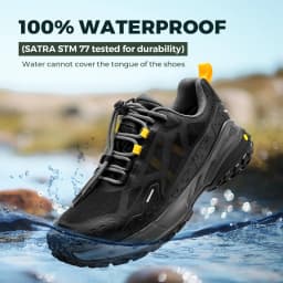 Fittington Hiking Shoes Wide Toe Box Waterproof Low-top Trekking Shoes for Men Non-Slip Quick Wear Sports Sneakers Large Size