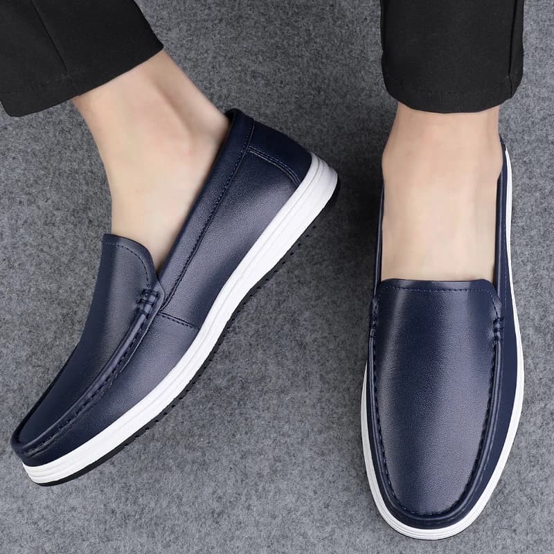 High Quality Genuine Leather Shoes Massage Soles Office Commuting Men's Business Shoes Interview Versatile Men's Driving Shoes