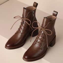 Women's genuine leather lace-up side zip autumn ankle boots casual female punk short motorcycle boots shoes for woman 2025 new