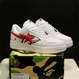 A BATHING APE Men Women Shark None-Slip Skateboarding Shoes Outdoor Causal Bapesta Sports Walking Sneakers