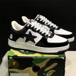A BATHING APE Men Women Shark None-Slip Skateboarding Shoes Outdoor Causal Bapesta Sports Walking Sneakers