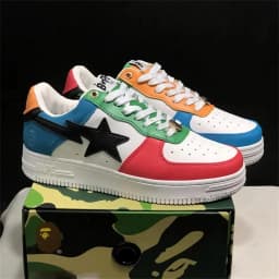 A BATHING APE Men Women Shark None-Slip Skateboarding Shoes Outdoor Causal Bapesta Sports Walking Sneakers