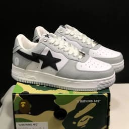 A BATHING APE Men Women Shark None-Slip Skateboarding Shoes Outdoor Causal Bapesta Sports Walking Sneakers