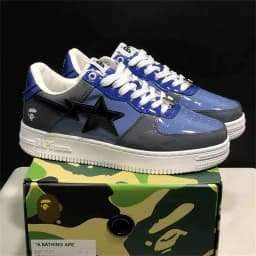 A BATHING APE Men Women Shark None-Slip Skateboarding Shoes Outdoor Causal Bapesta Sports Walking Sneakers