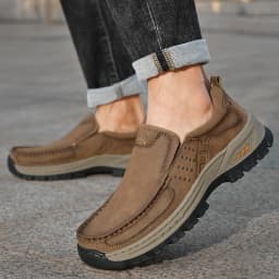 Brand Men Shoes High Quality Genuine Leather Men's Casual Shoes Slip On Comfort Business Man Flats Shoes Outdoor Men Work Shoes